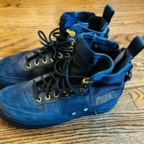 Nike SF Air Force 1 Mid Urban Utility Navy Suede (Men’s 8 / Women’s 9.5) EU41 - Picture 11 of 14